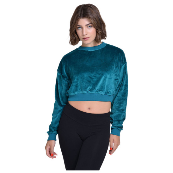 Target Γυναικεία μπλούζα Crewneck Crop Top Velour Fuel